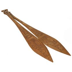 2 Tlingit Dance Paddles