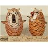 Image 2 : 2 Zuni Pottery Owls - Milford & Josephine Nahohai