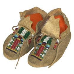 Assiniboine Beaded Baby Moccasins