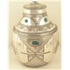 Image 5 : Hand Tooled Silver Jar - White Buffalo, Comanche