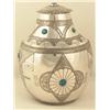 Image 7 : Hand Tooled Silver Jar - White Buffalo, Comanche