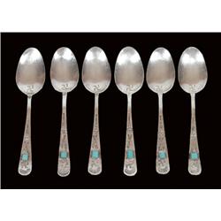 6 Navajo Silver Spoons
