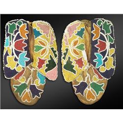 Sauk Fox Beaded Moccasins