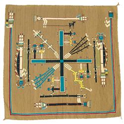 Navajo Sand Painting Rug - Ruby Manuelito