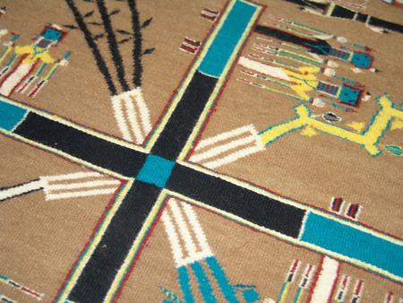 Ruby Manulito Rug Navajo Sand Painting Rug - Ruby Manuelito