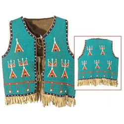 Sioux Fully Beaded Boy's Vest