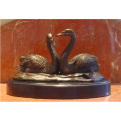 "SWANS" BRONZE SCULPTURE BY KEEN