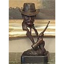 "WYATT EARP" DAVIS BRONZE SCULPTURE MINT