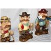 Image 3 : Set of 3 Cowboy Statues 12" Tall