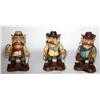 Image 4 : Set of 3 Cowboy Statues 12" Tall