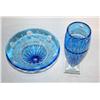 Image 2 : Blue Crystal Vase & Bowl Made in Pakistan