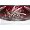 Image 3 : Hand Cut Crystal Ashtray & Ruby Red Vase