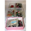 Image 1 : 4 Plastic Containers of Costume Jewelry & 1 Shoe