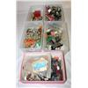 Image 2 : 4 Plastic Containers of Costume Jewelry & 1 Shoe