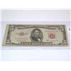 Image 1 : $5 US Note  Red Seal Times The Money