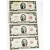 Image 1 : (4) 1953 $2 Red Seal - US Notes - Choice