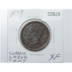 1849 Classic Large Cent Extremely Fine