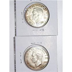 1942 and 1944 Australian 1 Florin Coins