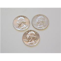 Lot of 3 Silver Quarters