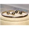 Image 1 : Sterling Silver Bangle Bracelet & Earring Studs