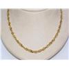 Image 2 : Vermeil 14KT 18" Italian Flat Design Necklace