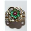 Image 1 : AAA Emerald, Ruby & Diamond Hand Made Ring
