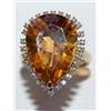 Image 1 : 3.00 CTW AAA Yellow Citrine & Diamond Ladies Ring