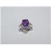 Image 1 : AAA  Amethyst & Diamond Hand Made Ring
