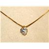 Image 2 : 1 Carat Heart Shaped CZ with Silver Chain & Mount