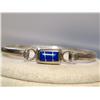 Image 2 : Sterling Silver & Onyx Bangle Bracelet