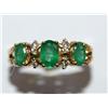 Image 2 : AAA Colombian Emerald & Diamond Ladies Ring