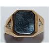 Image 1 : Onyx & Diamond Vintage Hand Made Ring