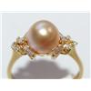 Image 1 : 18k Gold Diamond & Pearl Ring