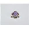 Image 1 : AAA Lavender Jade & Amethyst Hand Made Ring