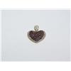 Image 1 : Rare Red & Whites Diamond Heart Design Pendant