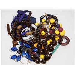 Lot of 6 Wood Beaded Necklaces