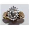 Image 1 : Diamond Cluster Cocktail Ladies Ring