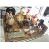 Image 2 : Box Lot of Porcelain Roosters & More