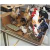 Image 3 : Box Lot of Porcelain Roosters & More