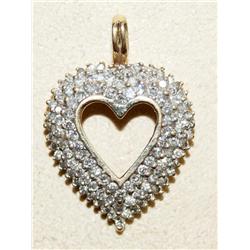 1.25 CTW Diamond Heart Design Cluster Pendant