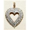 Image 1 : 1.25 CTW Diamond Heart Design Cluster Pendant