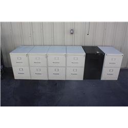Lot of Six 2 Drawer File Cabinets