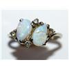 Image 1 : AAA Australian Opal & Diamond Ladies Ring