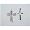 Image 1 : Lot of 2 Sterling Silver Cross Pendants