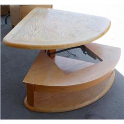 Flip up corner table