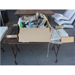 Table Lot of Misc Computer Parts & More