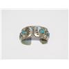 Image 1 : AAA Turquoise & Coral Navajo Design Bangle Bracele