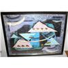 Image 1 : Framed Print of Triangles