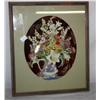 Image 3 : Framed Oval Painting of Flowers