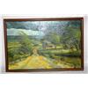 Image 1 : Framed Oil on Canvas of Farm Scene